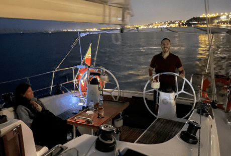 Night boat tour in Lisbon