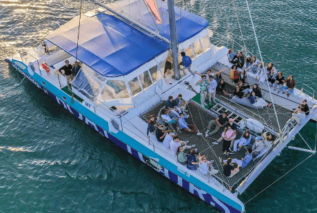 Catamaran boat party in Lisbon