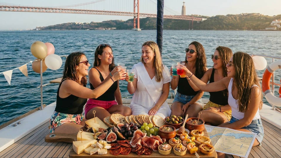 Catering for hen do boat parties in lisbon